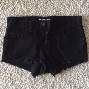 Free people button front denim shorts WORN ONCE